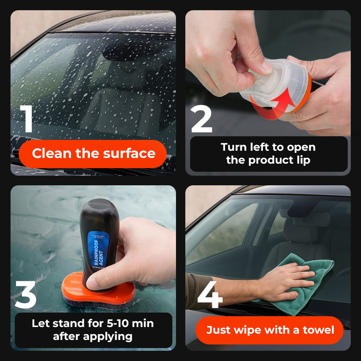 Autonova™ Anti-Rain Windshield Protector + Free Microfiber Cloth